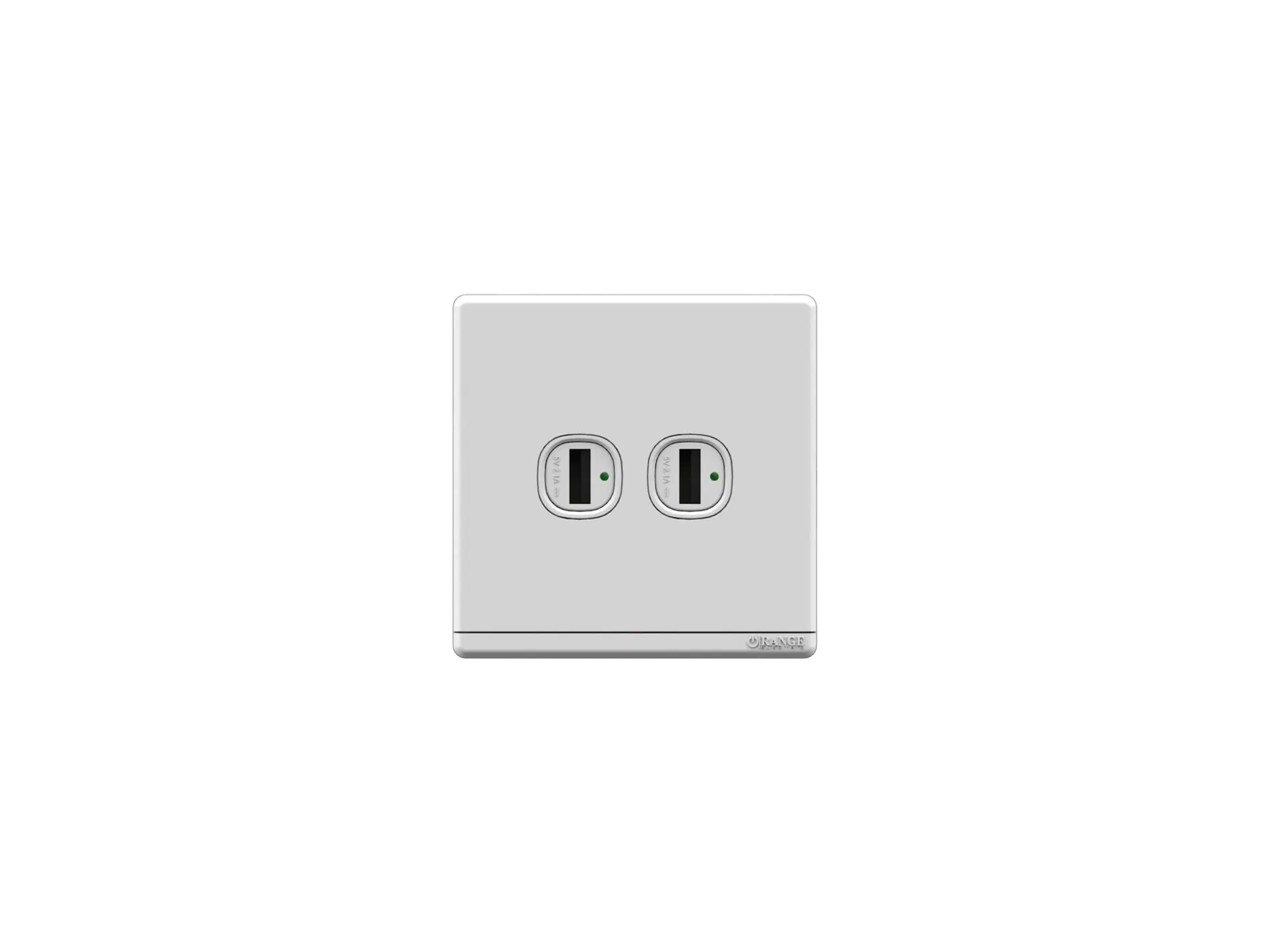 ODESSA 2GANG 2.1A USB TYPE A WHITE